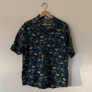 Vatpave Hawaiian Shirt in Blue Sz XL